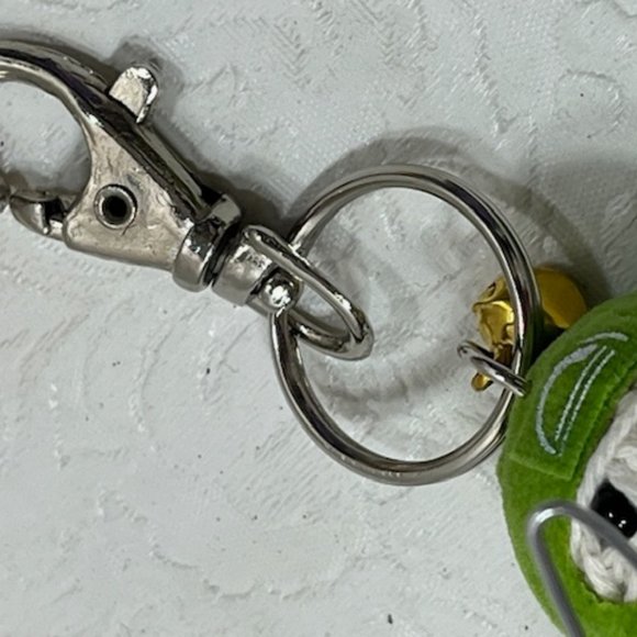 TWO Ninja String Doll Keychain Toys w/Swords Lime Green 2.5" x 3" NEW - Picture 5 of 8